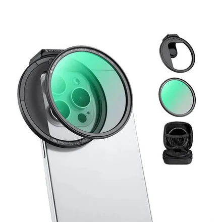 Магнитный светофильтр CPL 67мм для смартфона с клипсой, совместим с iPhone 16/15/14/13/12 и Galaxy S25/S24 Ultra